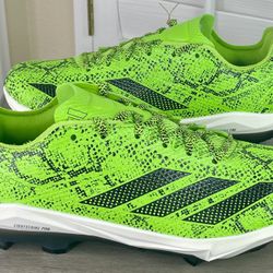 Adidas Adizero Electric 2 Exotic Speed TPU ‘Snake Print’ Green/Black Baseball Cleats - JR7821 - Men's Size 11.5 - New w/Tags