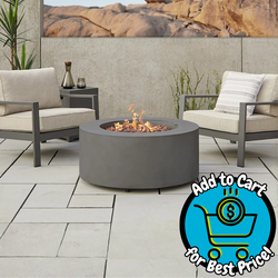 Aegean Round Propane or Natural Gas Fire Pit Table