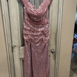 Sequin Rose Gold/pink formal Dress