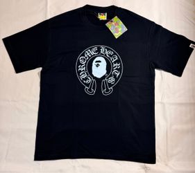 BAPE x Chrome Hearts Ape Head Horseshoe Tee