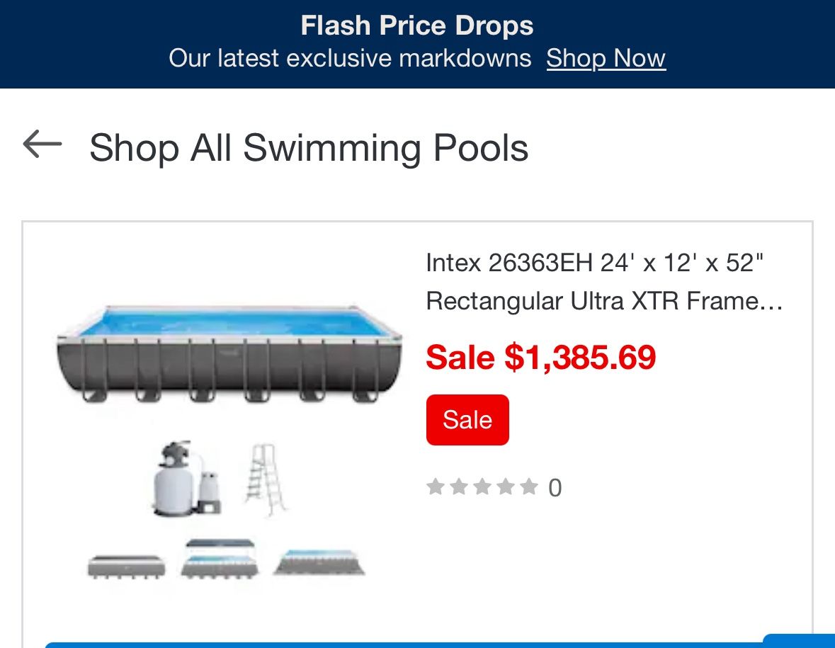 Intex Ultra XTR 24x12x48 Pool Plus 250$ Worth Chlorine Tables And Liquid