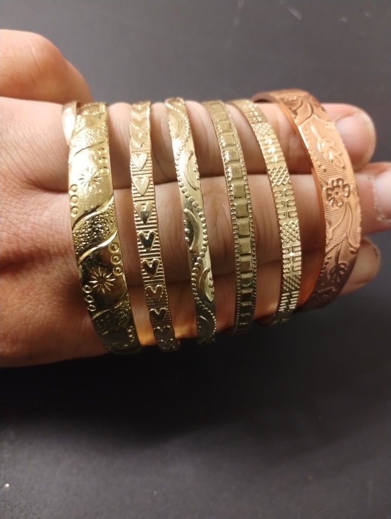 6 Copper Bracelets