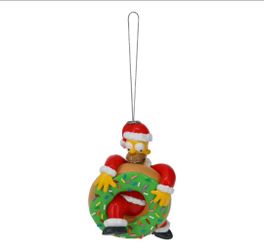 The Simpsons Homer Christmas Donut Ornament – Santa Suit