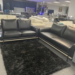 Gorgeous 2 Piece Sofa And Love In Stock Black And White Huge Blowout Sale 