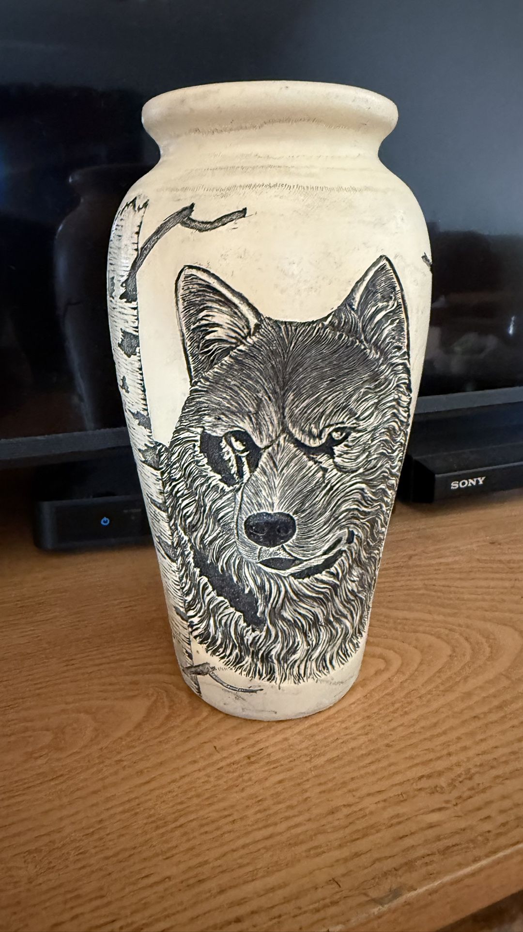 Wolf Print Vase