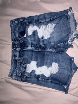 Distressed Denim Jean Shorts