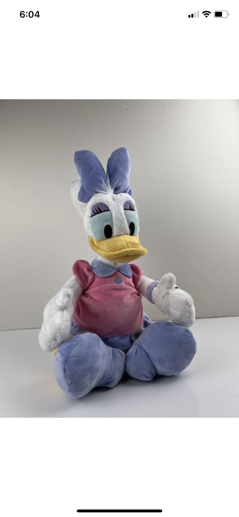 disney store daisy duck plush stuffed animal 18 inches in good clean condition
