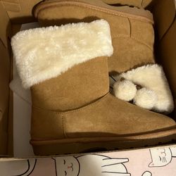 Girl Boots Brown Size 1