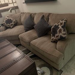 Sectional Sofa with Chaise and Storage Coffee Table
