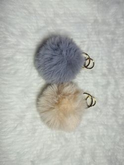 2 Pom Pom Keychains