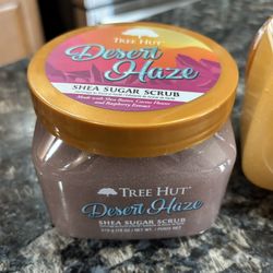 NEW TREE HUT SHEA SUGAR SCRUB AND VITAMIN C WHIPPED SHEA BODY BUTTER $8 Each!