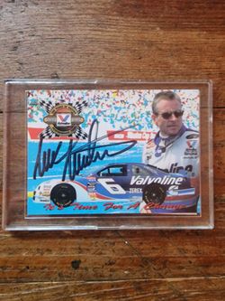 Signed Valvoline Mark Martin NASCAR #6 Racing Card