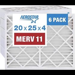 Aerostar MERV 11 Pleated Air Filter, 20x25x4 Inch