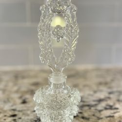 Vintage Perfume Bottle Floral Stopper