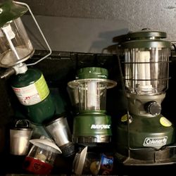 Camping Lanterns (propane,battery) 2 Coleman Sleeping 