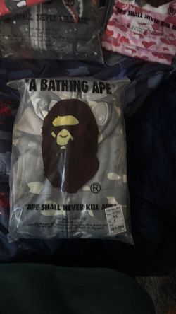 Bape hoodie gray