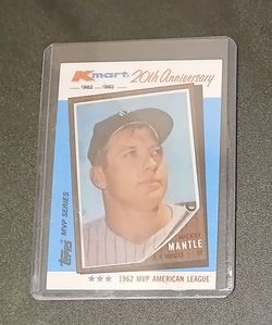 1982 Mickey Mantle card in a hard protective case. $10