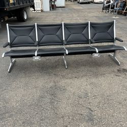 Vintage Mid Century Herman Miller Eames Tandem Sling 4 Seater’s Airport Bus Station Train Station