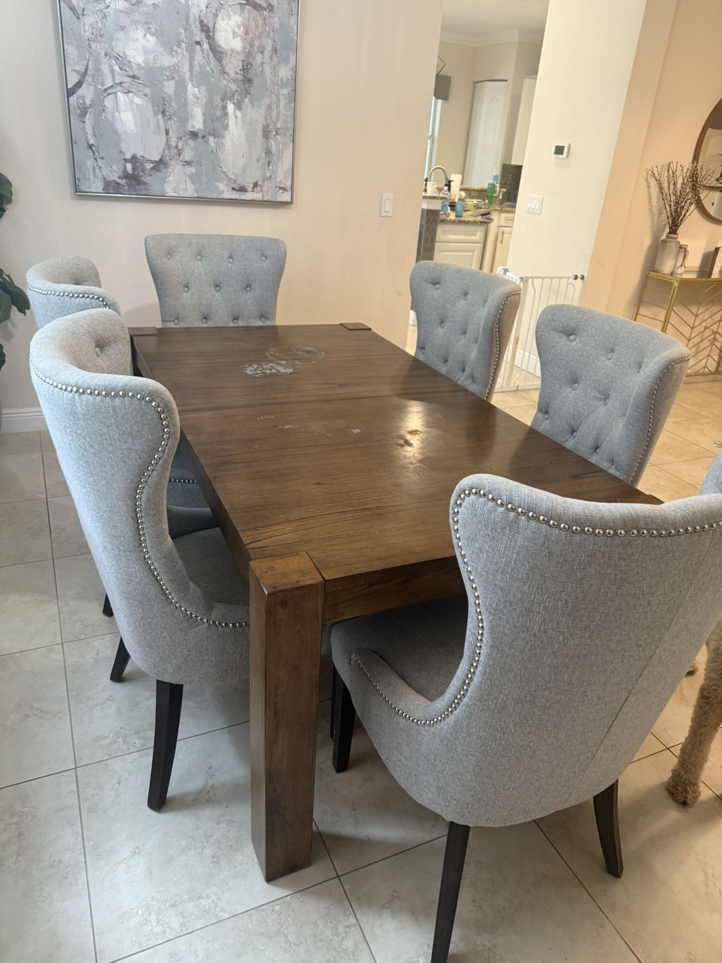 MUST PICKUP TODAY Dining room table 75” X 36” (Restoration Hardware Dupe) for Sale in Pompano ...