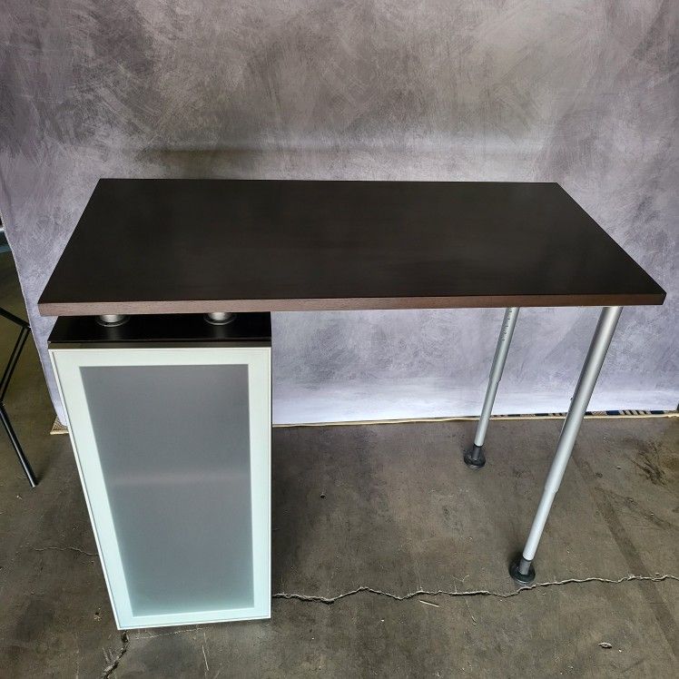High Top Desk with Cabinet