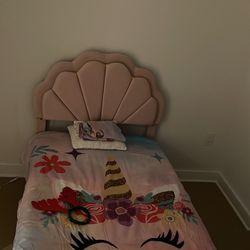 Twin Size Pink Shell Bed