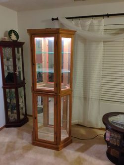 Lighted Corner Curio Cabinet