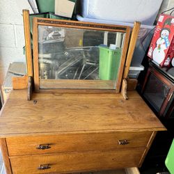 Vintage Dresser With Mirror