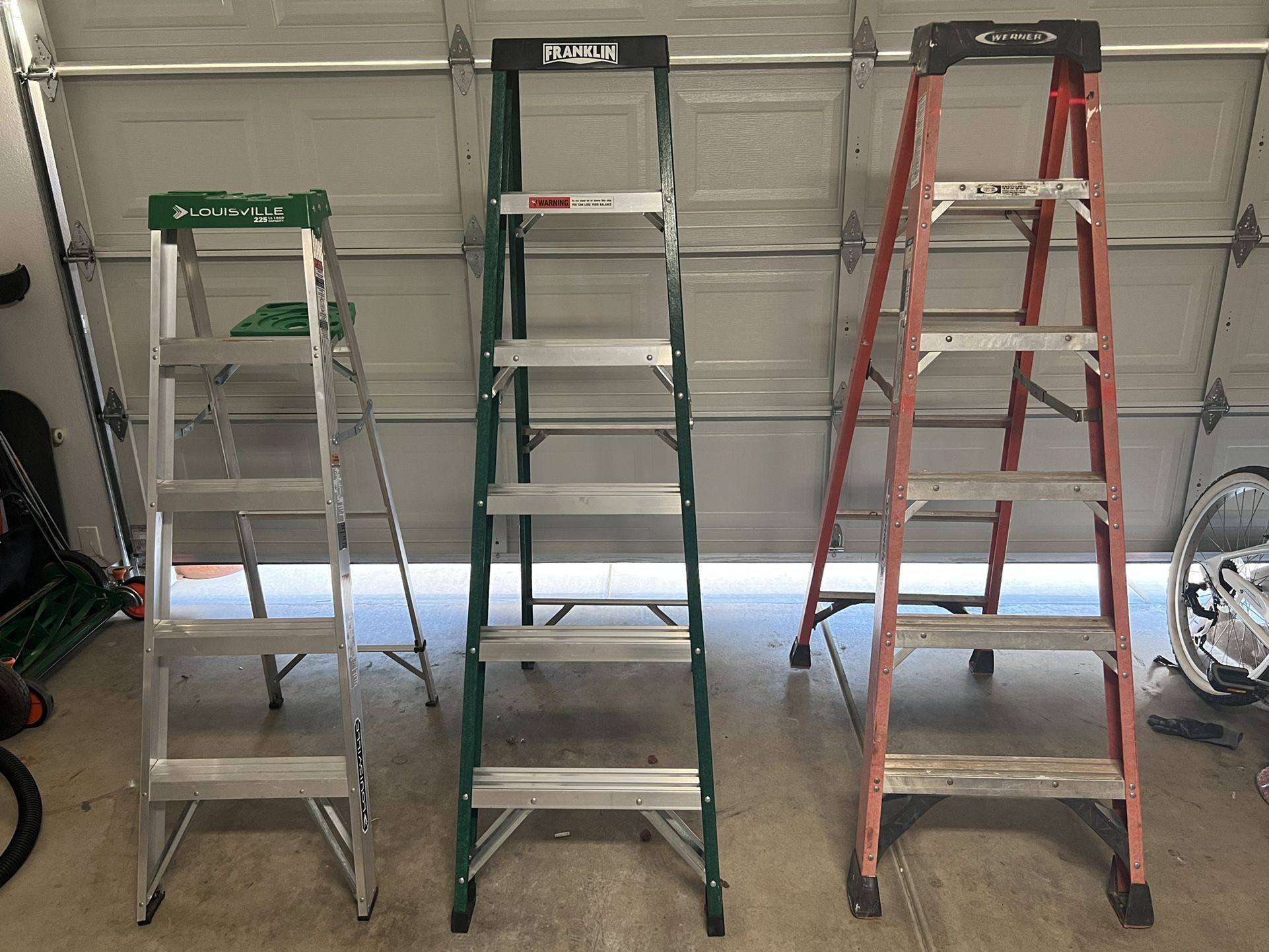 Werner 6ft. - Franklin 6ft. - Louisville 5ft. Ladders