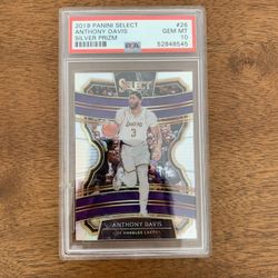 2019 Panini Basketball Select Anthony Davis Silver Prizm PSA 10