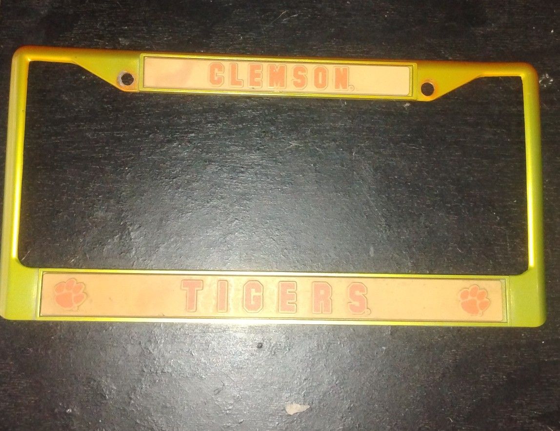 Clemson Tiger License Plate Holder