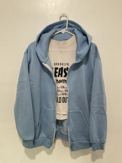 Baby Blue Hoodie Size Large $3