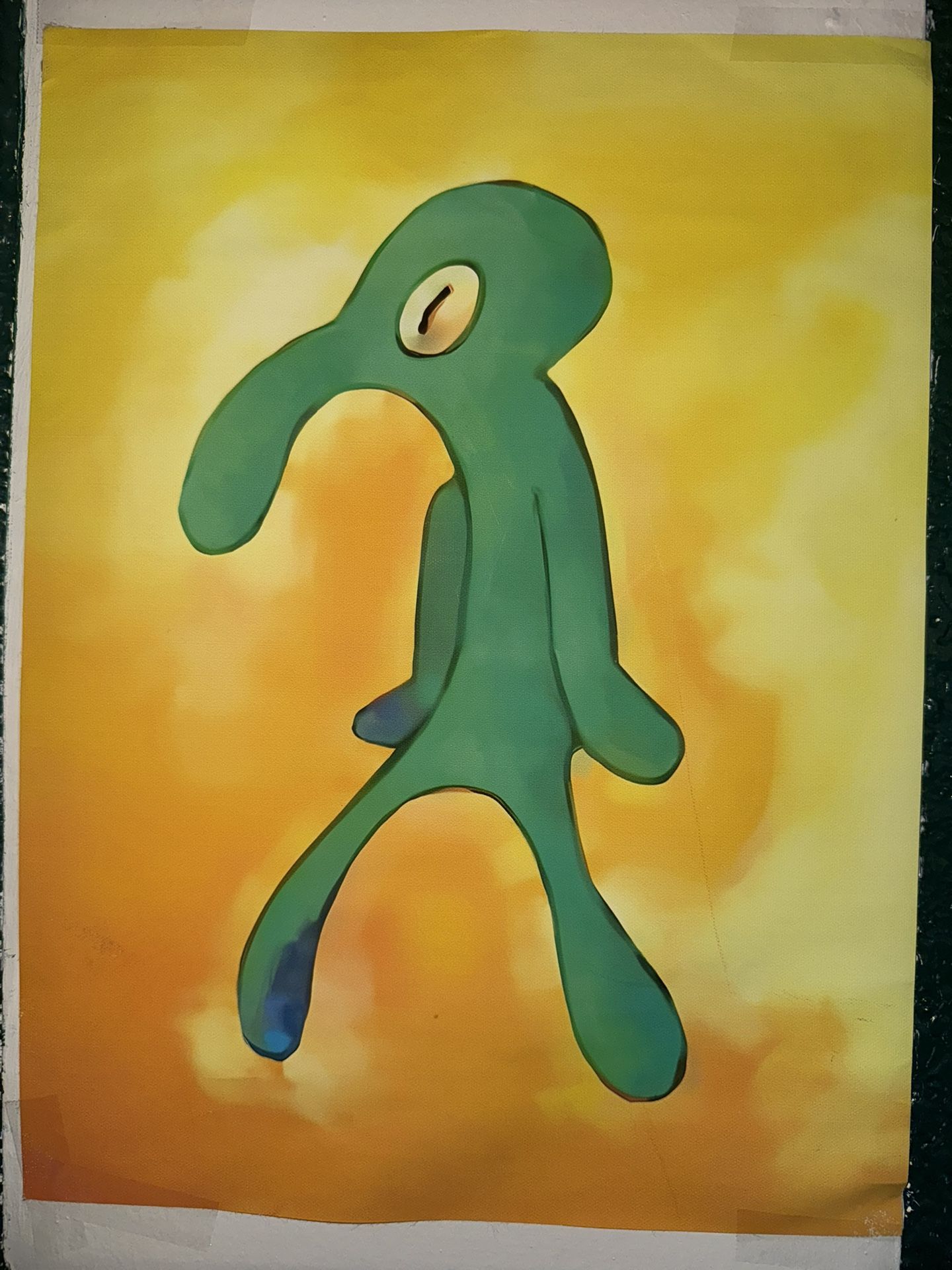 Fancy Squidward Painting Poster Art
