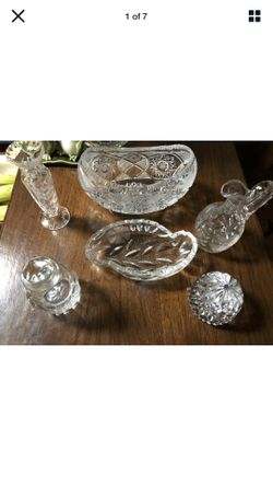 Vintage Clear art Glass very good condition