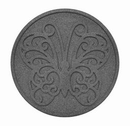 4 Pack 18" x 18" Butterfly Round Decorative Stepping Stones, Grey