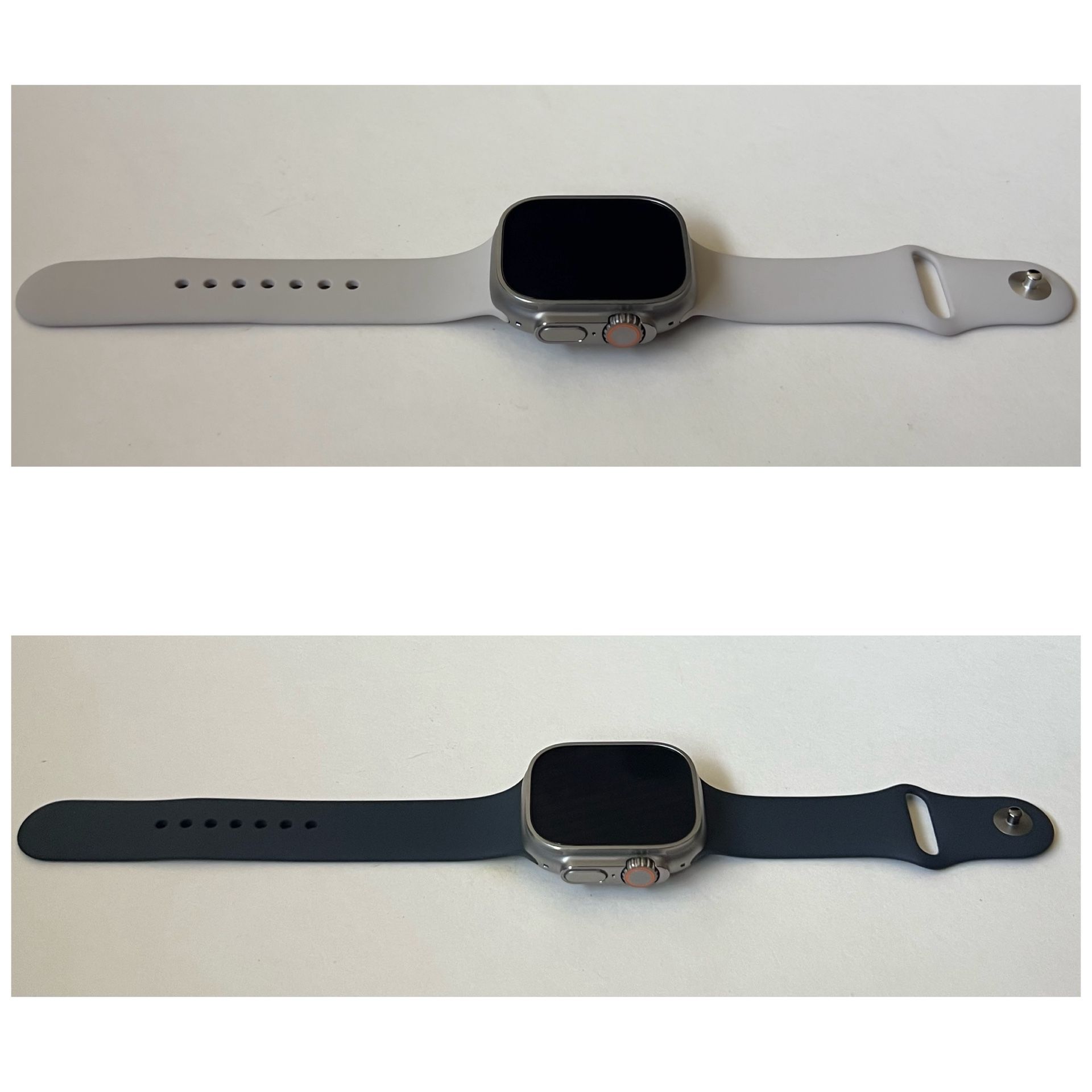 Apple Watch Ultra Series 2 49mm GPS + Cellular unlocked in great condition with Midnight Sport Band M/L, Starlight Sport Band S/M and charger in great