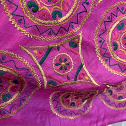 Vibrant Pink Embroidered Dupatta/ Scarf