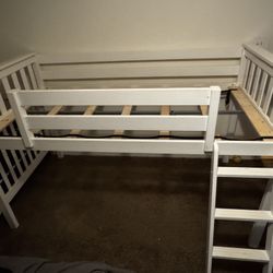 Loft Twin Frame With Stairs And Slide