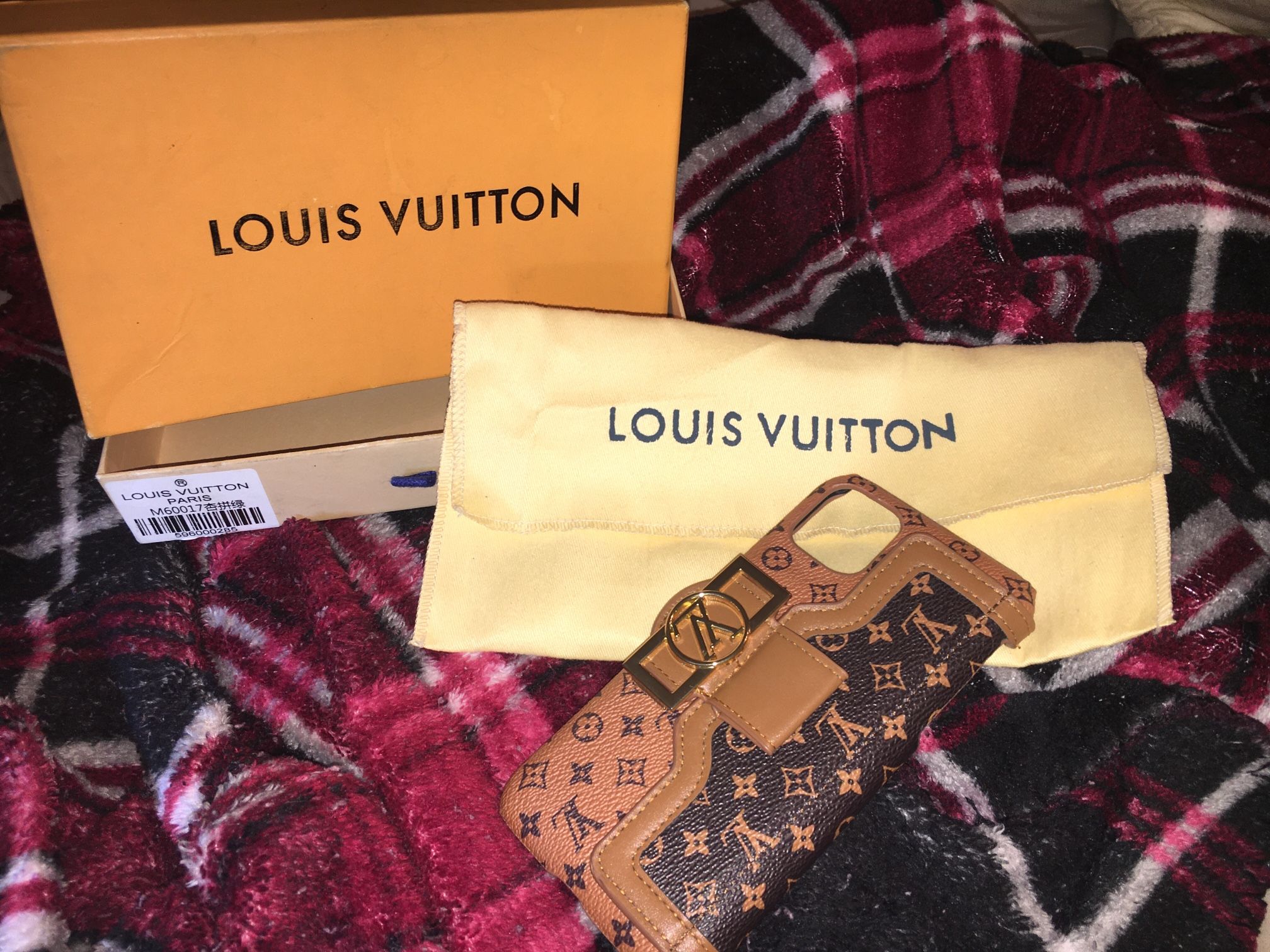 Louis Vuitton Tan And Black iPhone 11-12 Phone Case