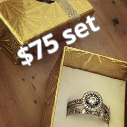 Size 9 Pandora Wedding Ring $75 Or Best Offer 