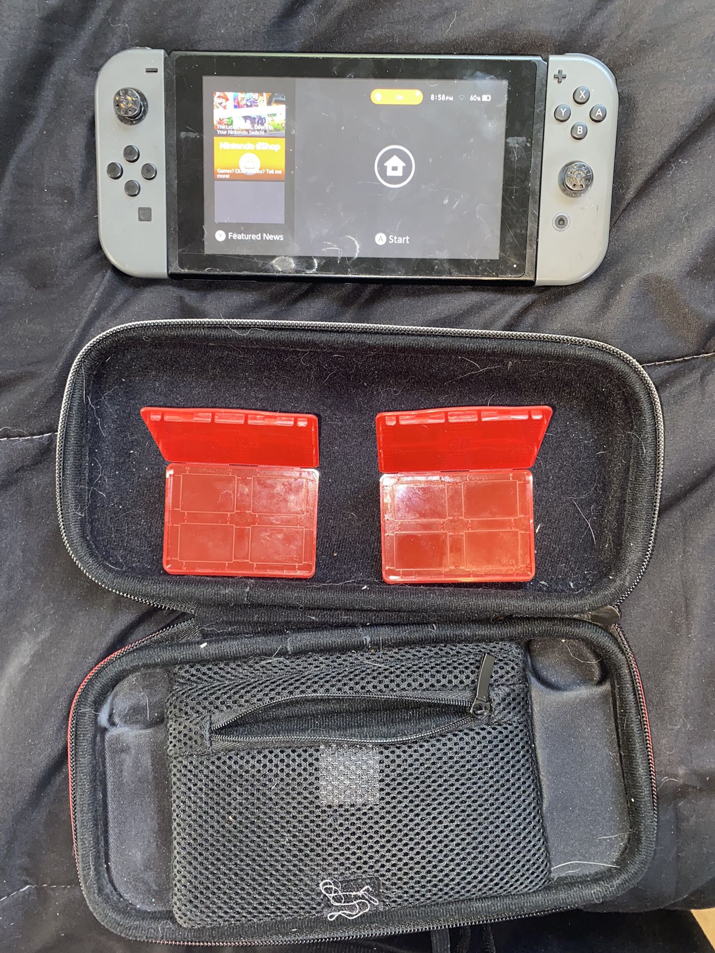 Nintendo Switch Grey With Carrying Case 