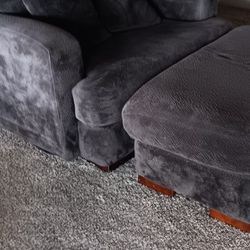 Big Comfy Brown Chair W/ottoman 