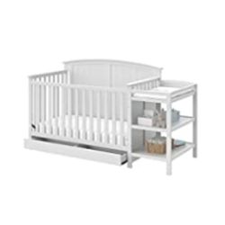 Crib & Changing Table Set With Storage Drawer 