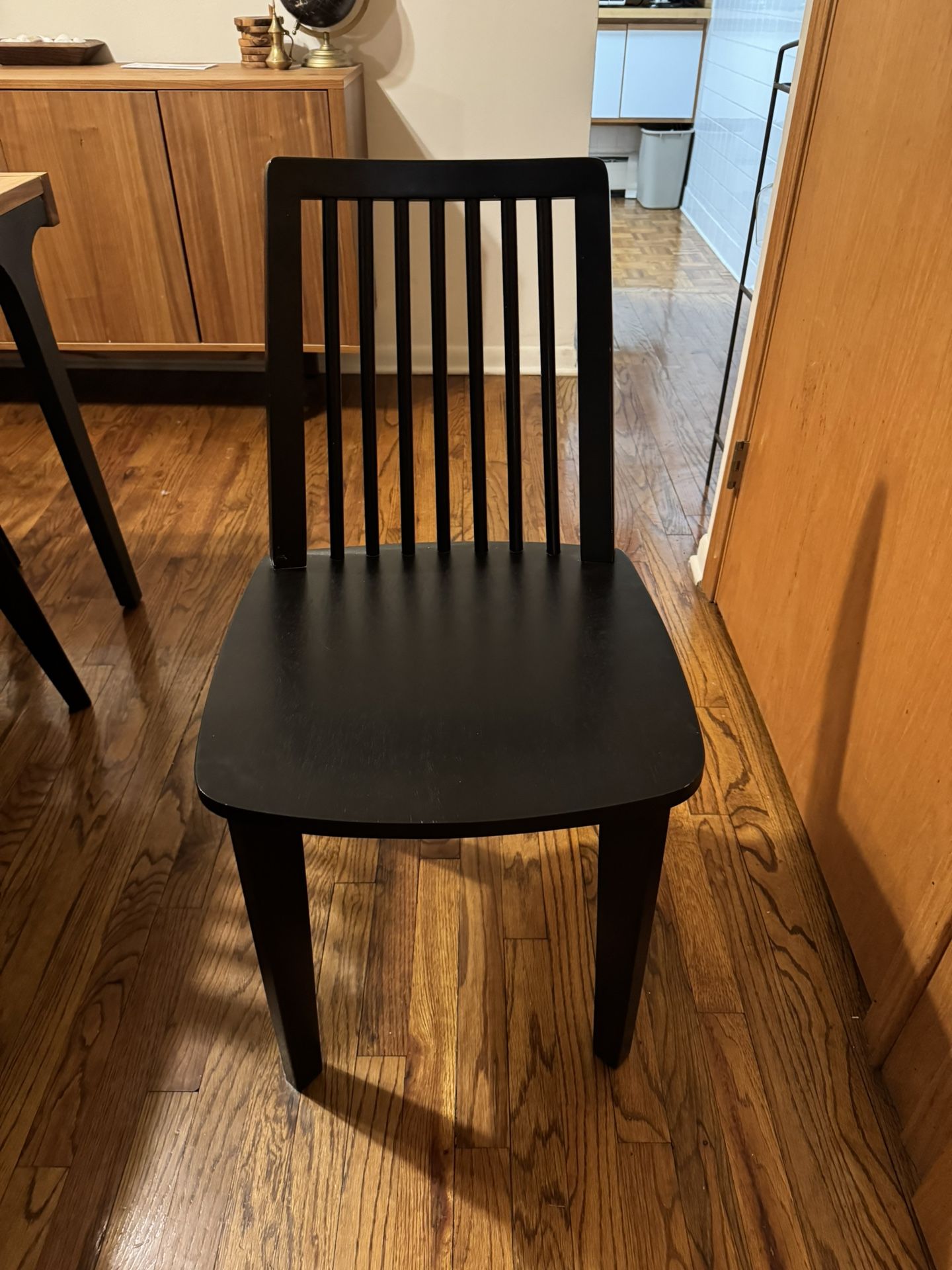 Six Black Dining Room Chairs