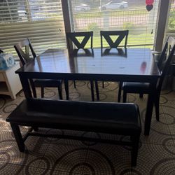 Table 4 Chairs And A Bench 