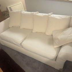 Deep Seated White- Beige Luxury Sofa