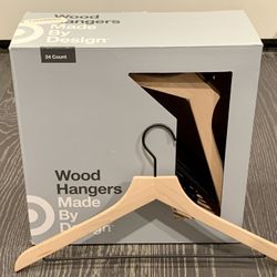 Wooden Hangers - 24 Pack