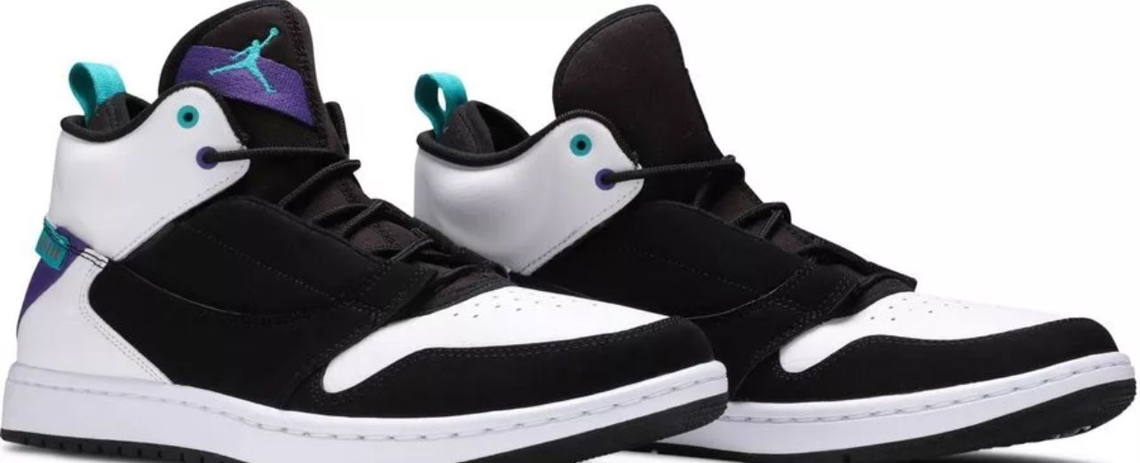 Nike Men's Jordan Fadeaway Basketball Shoes Black White Shoes NEW