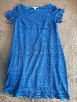 London Times Blue Dress/ Size 14