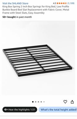 SHLAND King 2 Inch Low Profile Box Spring Bunkie Board