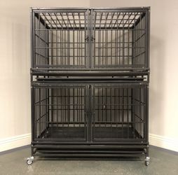 ‼️NEW‼️ Heavy Duty 42” Dog 🐕 Kennel 🐕‍🦺 Cages With Wheels‼️🐕‍🦺🐶🐺🦮🐕‍🦺🐩🐕🐾